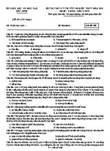 Đề thi thử Tốt nghiệp THPT môn Giáo dục công dân - Mã đề 408 - Năm học 2020-2021 - Sở giáo dục và đ